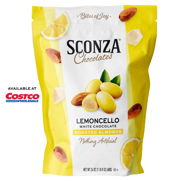 Lemoncello® Almonds, 24 oz | Sconza Chocolate
