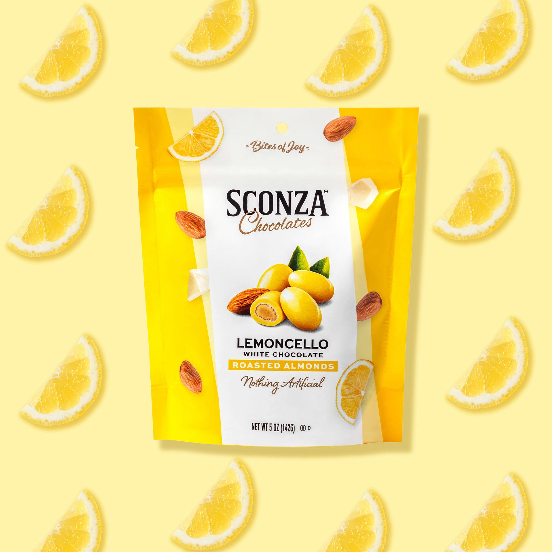 Lemoncello® Almonds, 5oz | Sconza Chocolates