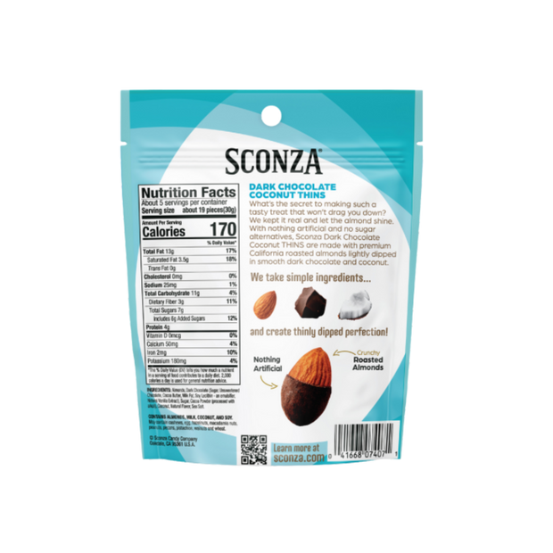 Dark Chocolate Coconut THINS, 5oz