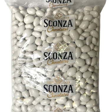 Sconza bulk jordan almonds in white