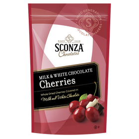 Milk and White Chocolate Cherries, 5oz