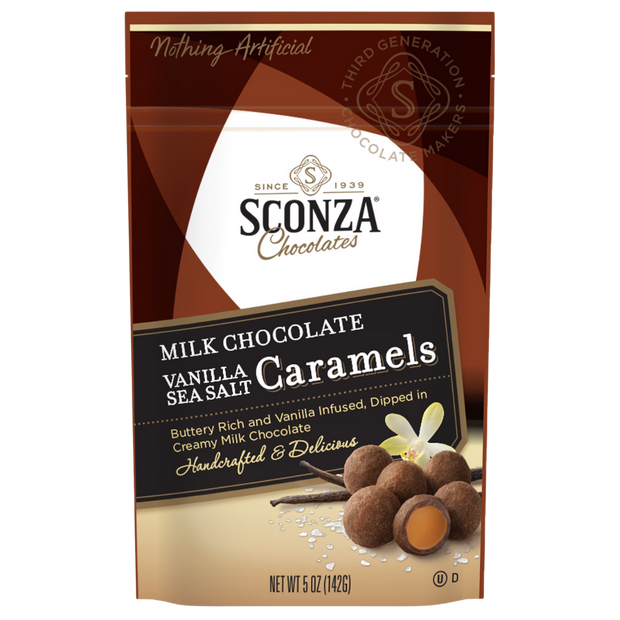 Milk Chocolate Vanilla Sea Salt Caramels, 5oz