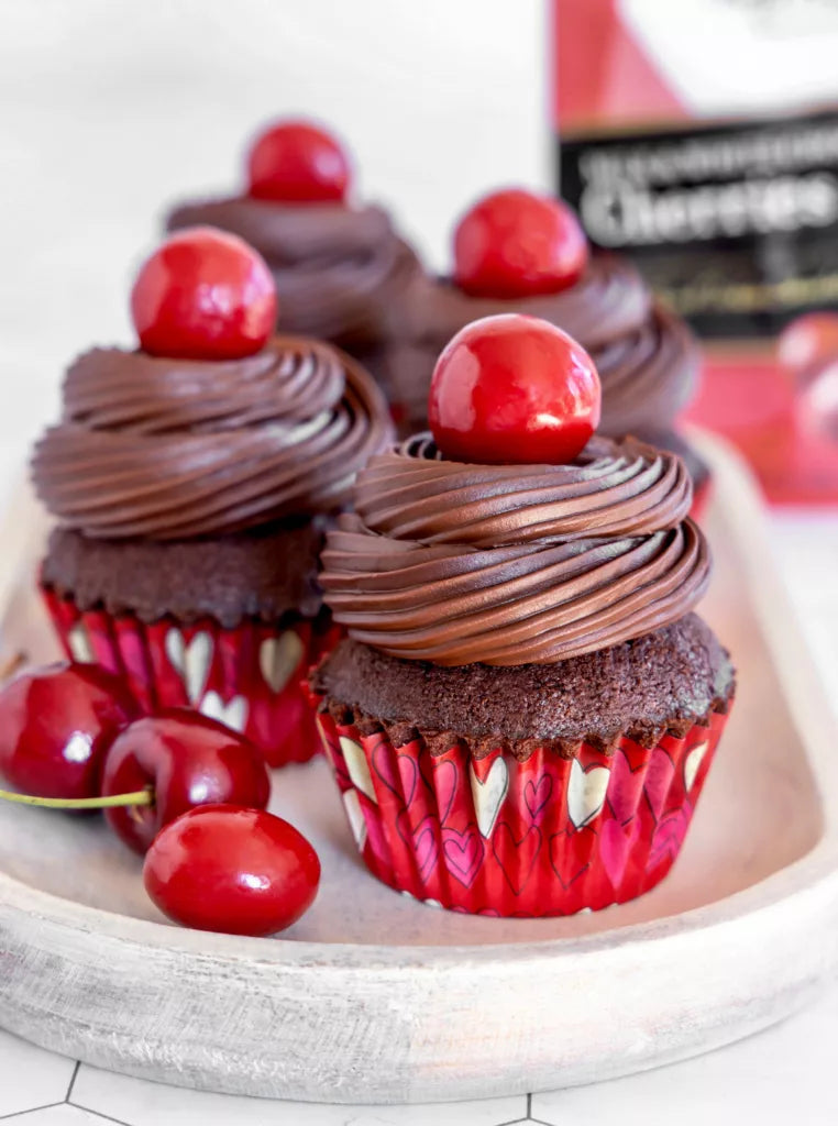 cupcakes with sconza cherries