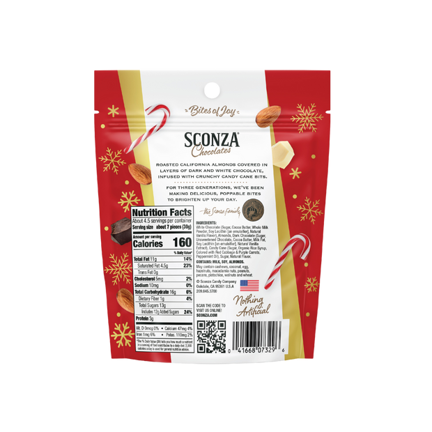 Candy Cane Almonds, 4.5oz