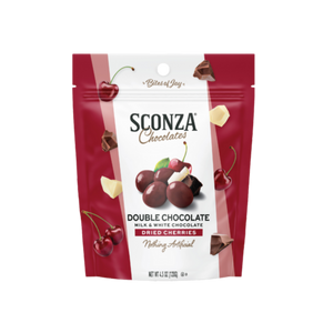 Double Chocolate Milk and White Chocolate Dried Cherries, 4.5oz