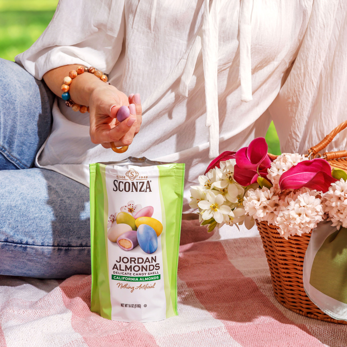 Jordan Almonds, Nothing Artificial, Assorted 16oz
