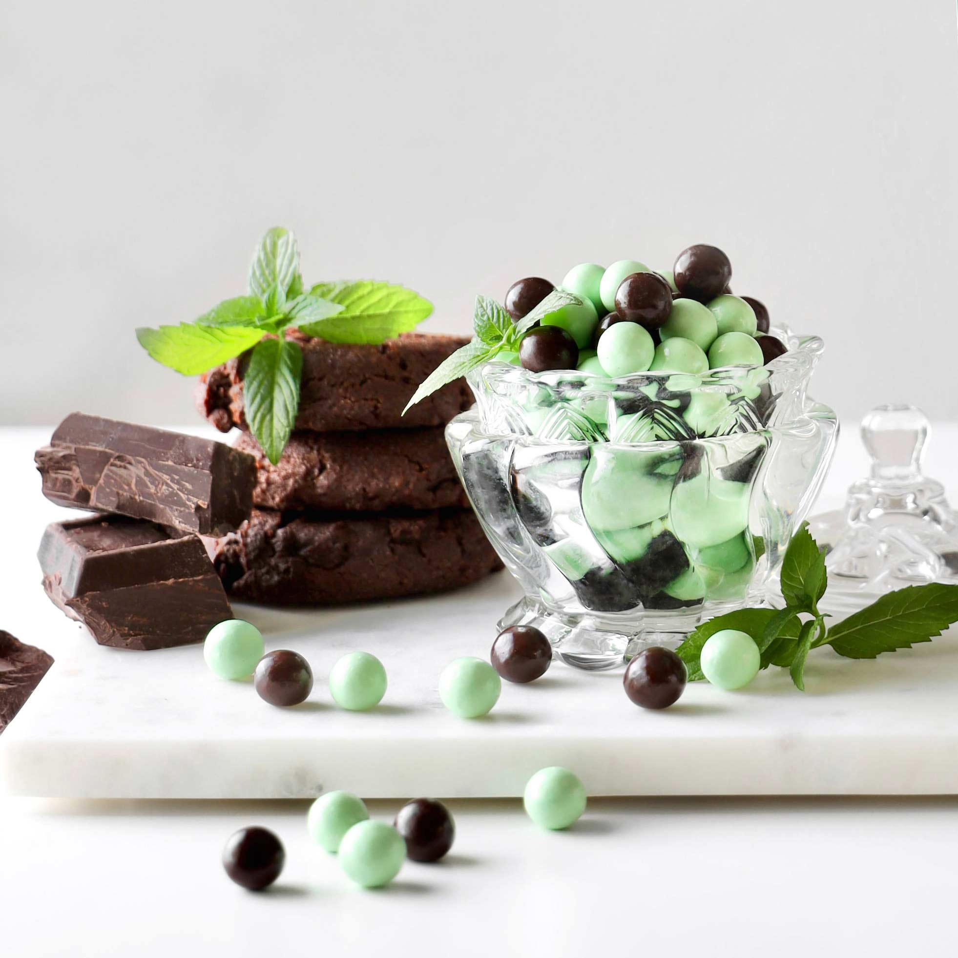 Mint Crisp Cookie Bites, 5oz | Sconza Chocolates