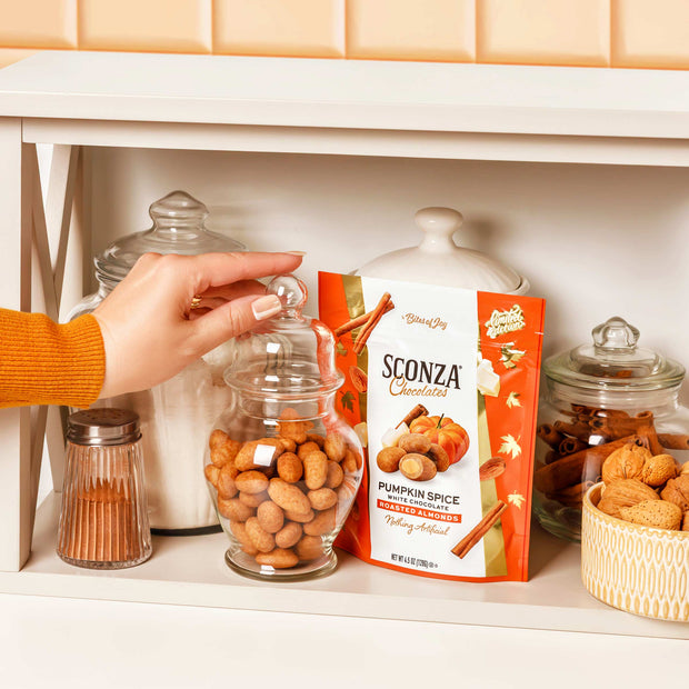 Pumpkin Spice White Chocolate Almonds, 4.5oz