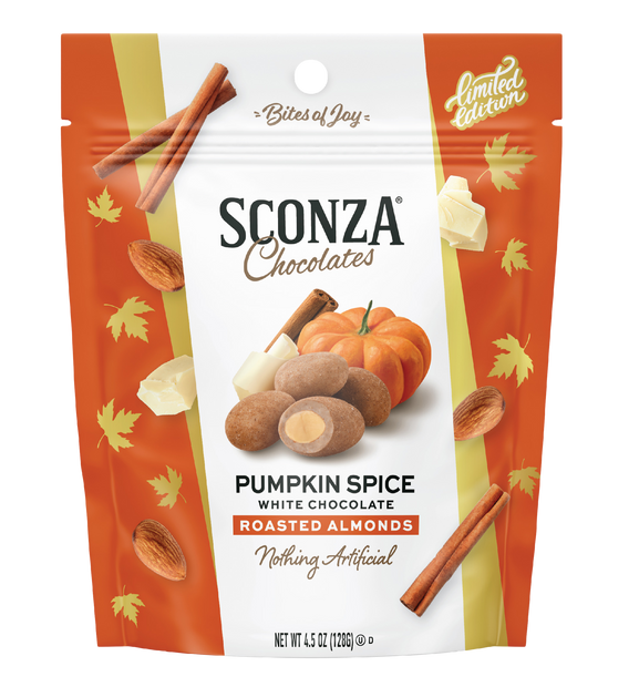 Pumpkin Spice White Chocolate Almonds, 4.5oz