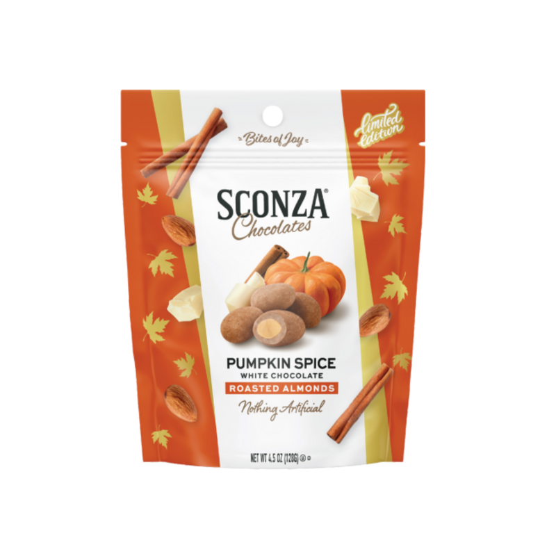 Pumpkin Spice White Chocolate Almonds, 4.5oz