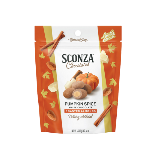 Pumpkin Spice White Chocolate Almonds, 4.5oz