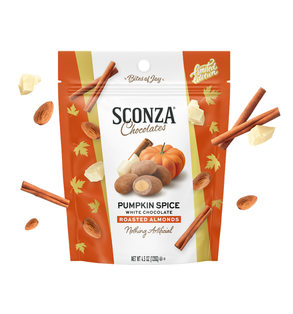 Pumpkin Spice White Chocolate Almonds, 4.5oz