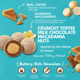 Crunchy Toffee Milk Chocolate Macadamias, 4.5oz