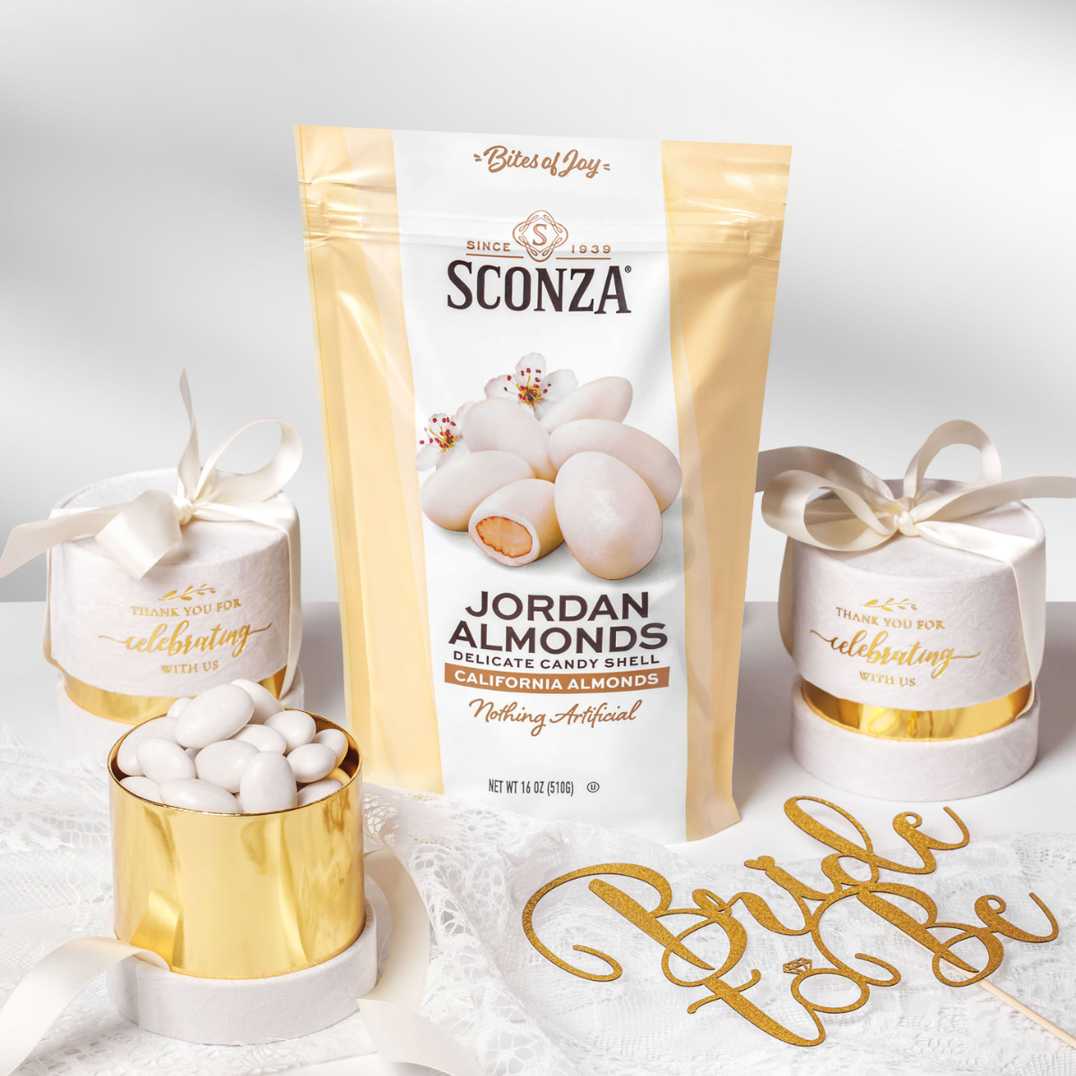 Jordan Almonds, Nothing Artificial, White 16oz
