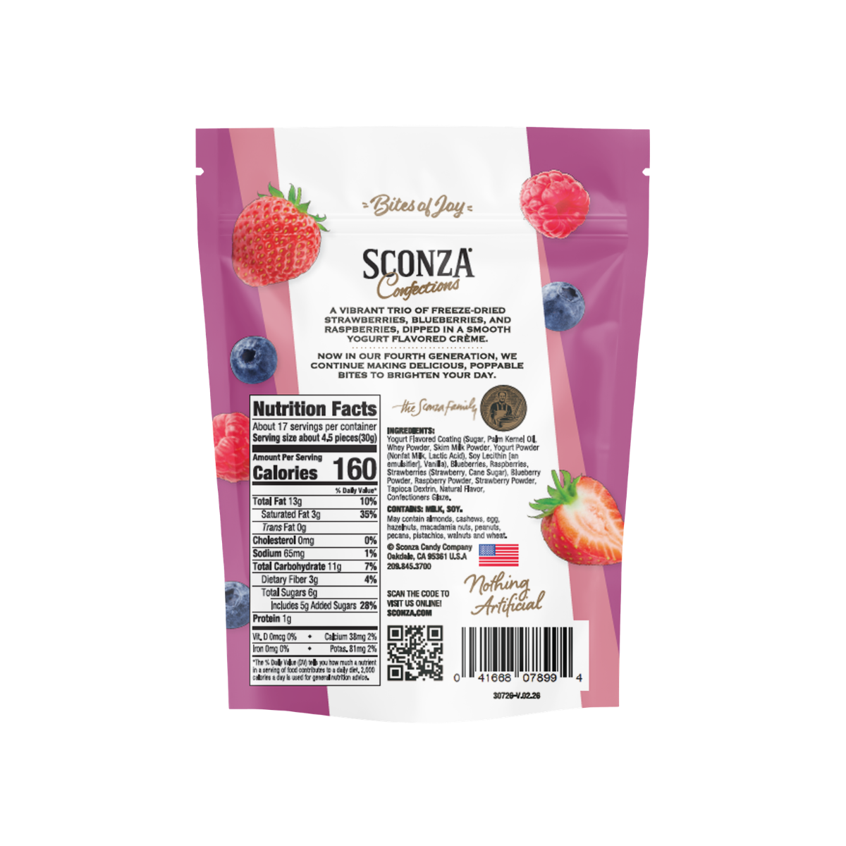 Yogurt-Flavored Crème Freeze-Dried Triple Berry Bites, 4.5oz