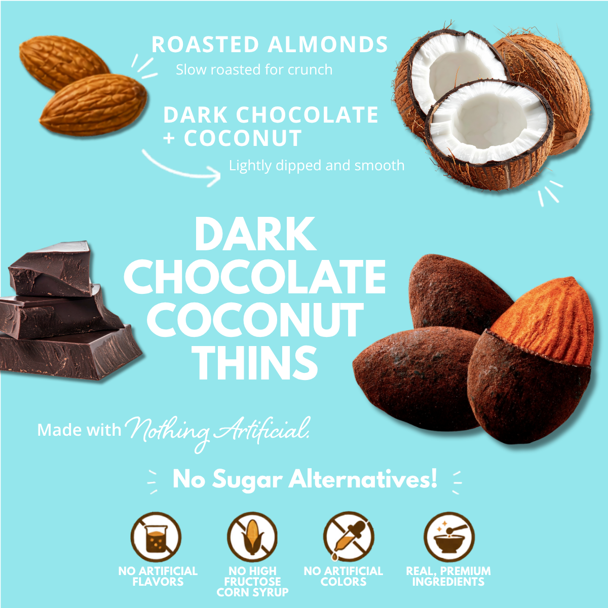 Dark Chocolate Coconut THINS, 5oz